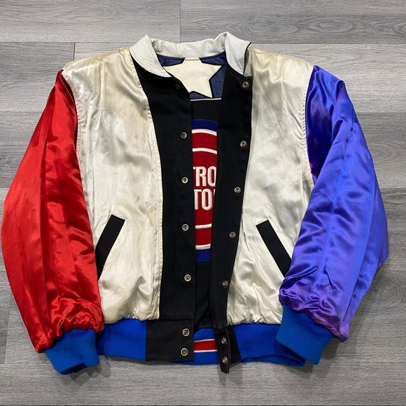 JEFF HAMILTON DETROIT PISTONS LEATHER JACKET LARGE - Picture 7 of 14